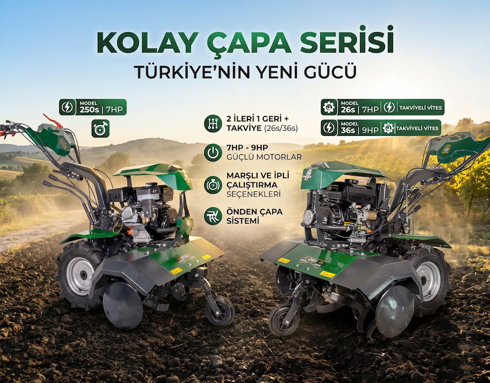 Tarımda ve Bahçede Yeni Gücünüz: Kolay Çapa Makinesi Serisi
